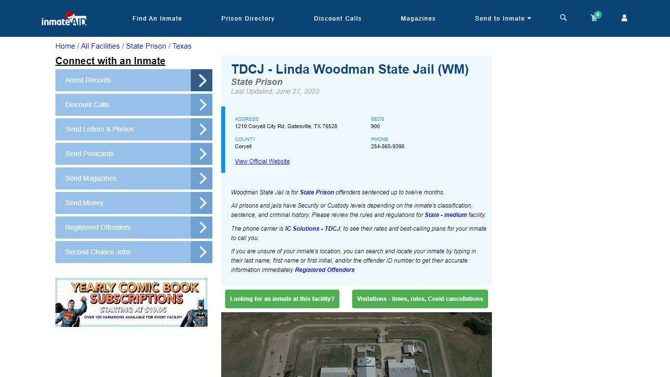 TDCJ - Linda Woodman State Jail (WM) - InmateAid